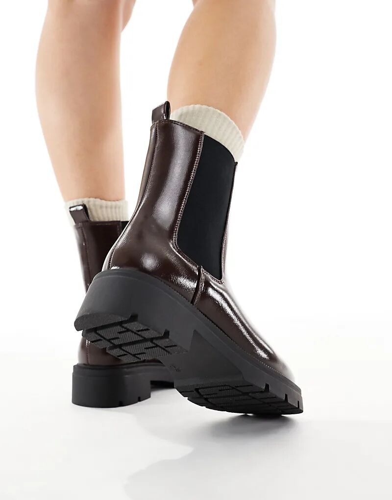 Массивные ботинки челси Schuh Abbie коричневого цвета — фото 4