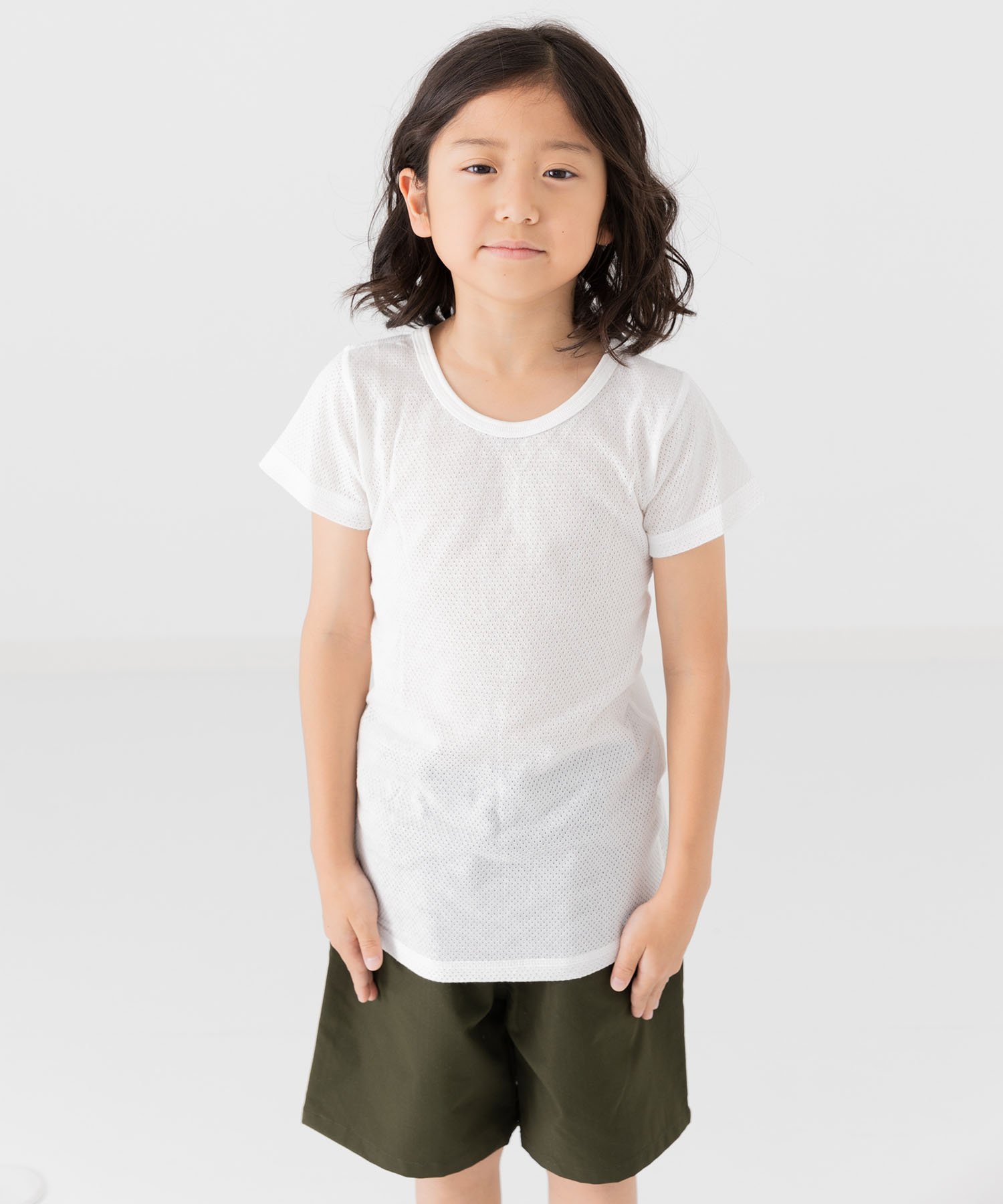 Все спереди и на животе (сетчатое белье 2P) Chil2, H Short Sleeve/White — фото 2
