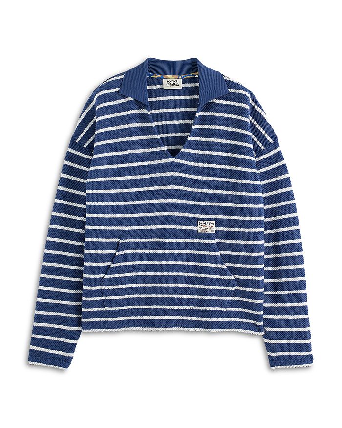 

Свитшот Terry Loop с V-образным вырезом Scotch & Soda, синий