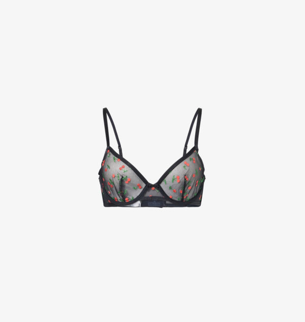 

Тканый бюстгальтер-полуторка Cherries с подушечками на косточках Savage X Fenty, черный
