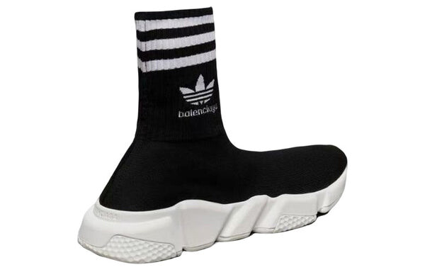 Кроссовки x adidas originals speed sneakers 'black white' Balenciaga, черный — фото 4