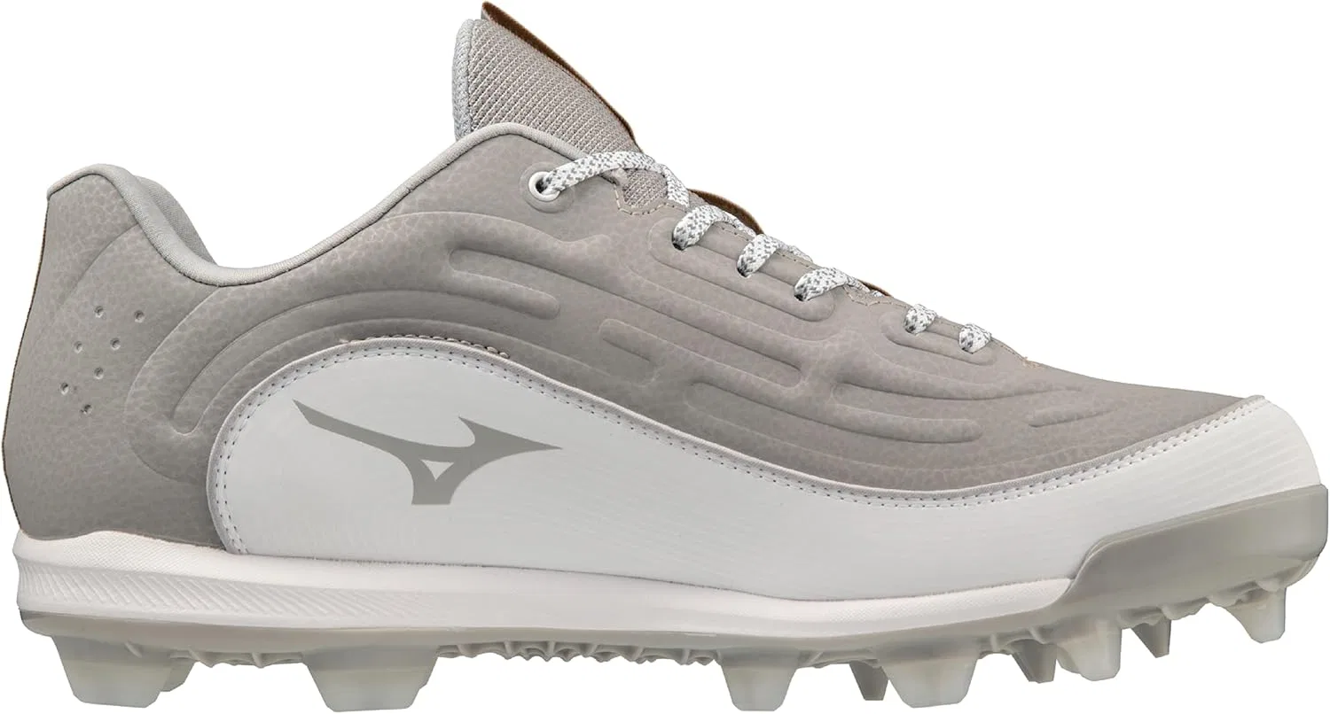 Мужские бейсбольные бутсы Mizuno Ambition 3 Low TPU, белый/серый — фото 2
