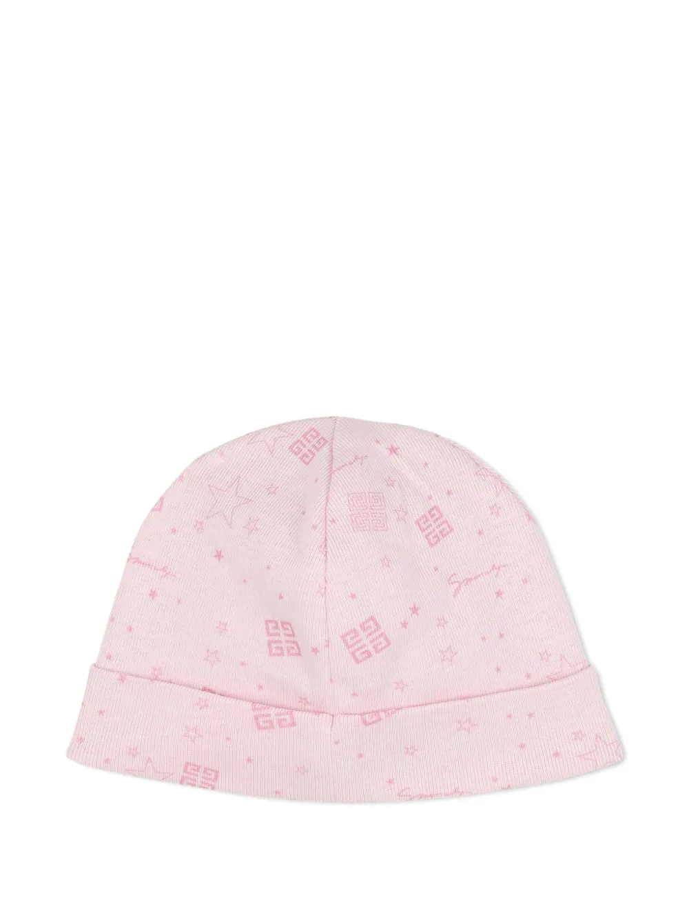 

Комплект из шапки бини и одеяла с графичным принтом Givenchy Kids, розовый