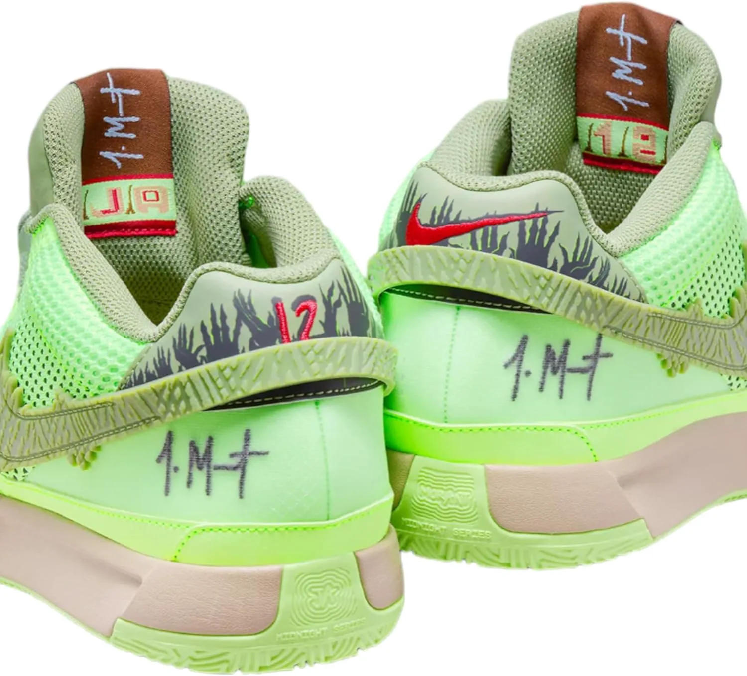 Баскетбольные кроссовки Nike Men's Ja 1, зеленый/черный — фото 3