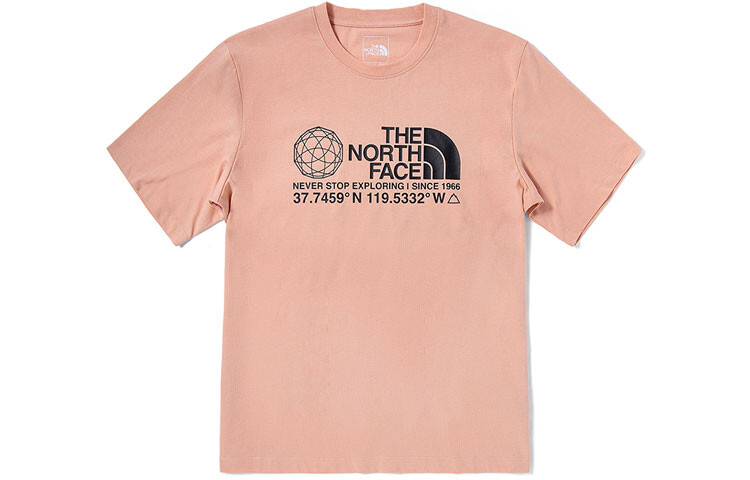

Футболка унисекс розовая The North Face, розовый