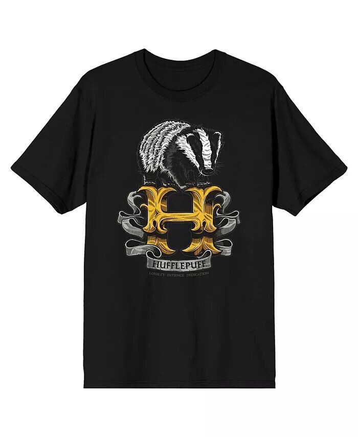 

Мужская черная футболка Hufflepuff Badger-3XL Harry Potter, черный