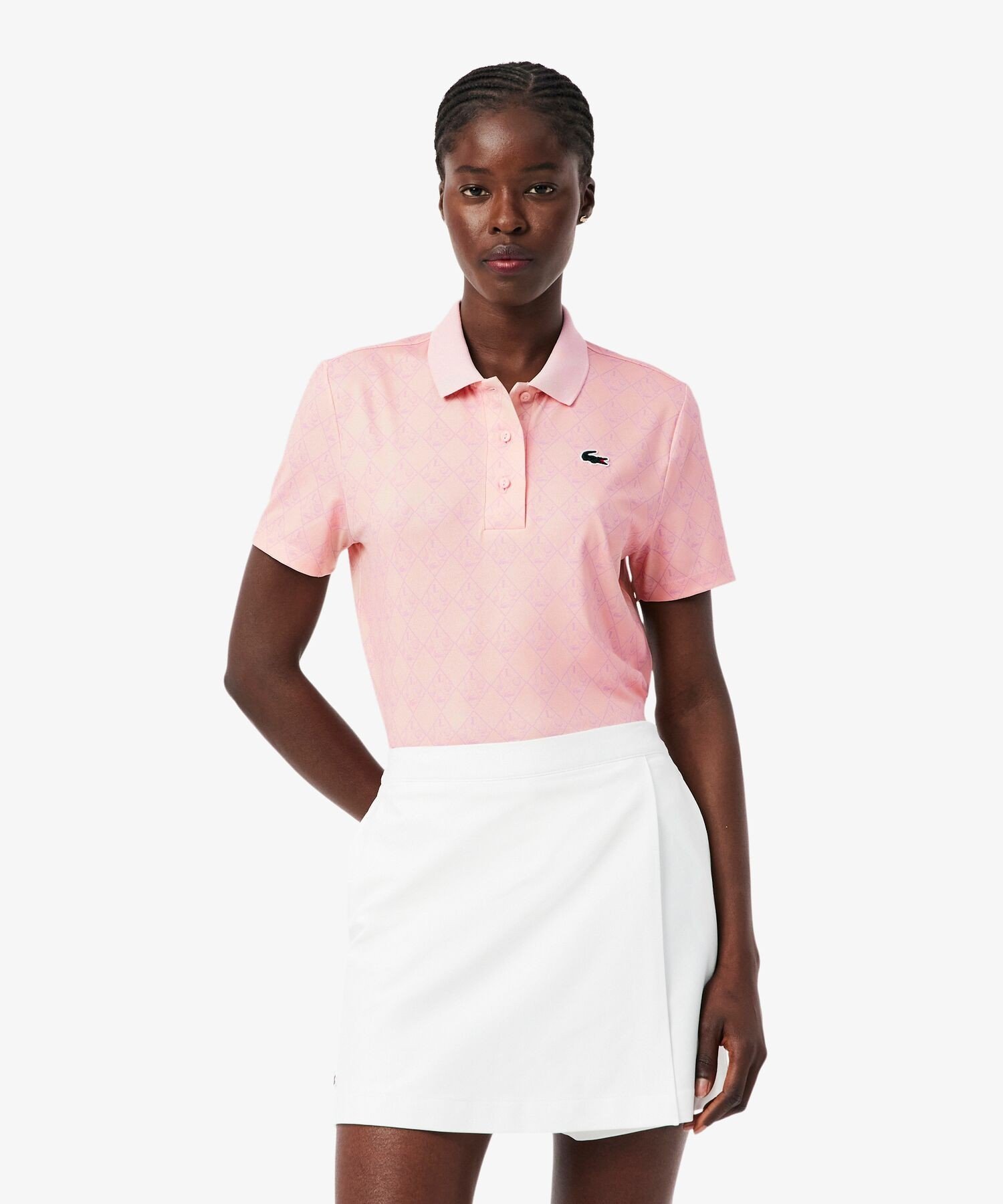Поло для гольфа Lacoste Ultra Dry, защита от ультрафиолета UPF50+, Baby Pink