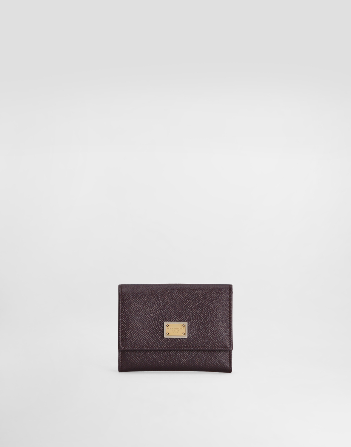 

Кошелек из телячьей кожи Dauphine с фирменной табличкой DOLCE & GABBANA, бордовый