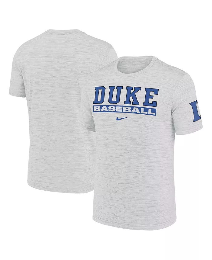 

Мужская футболка Ash Duke Blue Devils Velocity Baseball Wordmark Stack Performance Nike