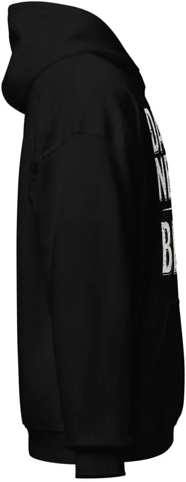 Толстовка с принтом "Папе нужно пиво" на День отца, Funny Men Drinking Dad, Unisex Hoodie Generic, черный — фото 4