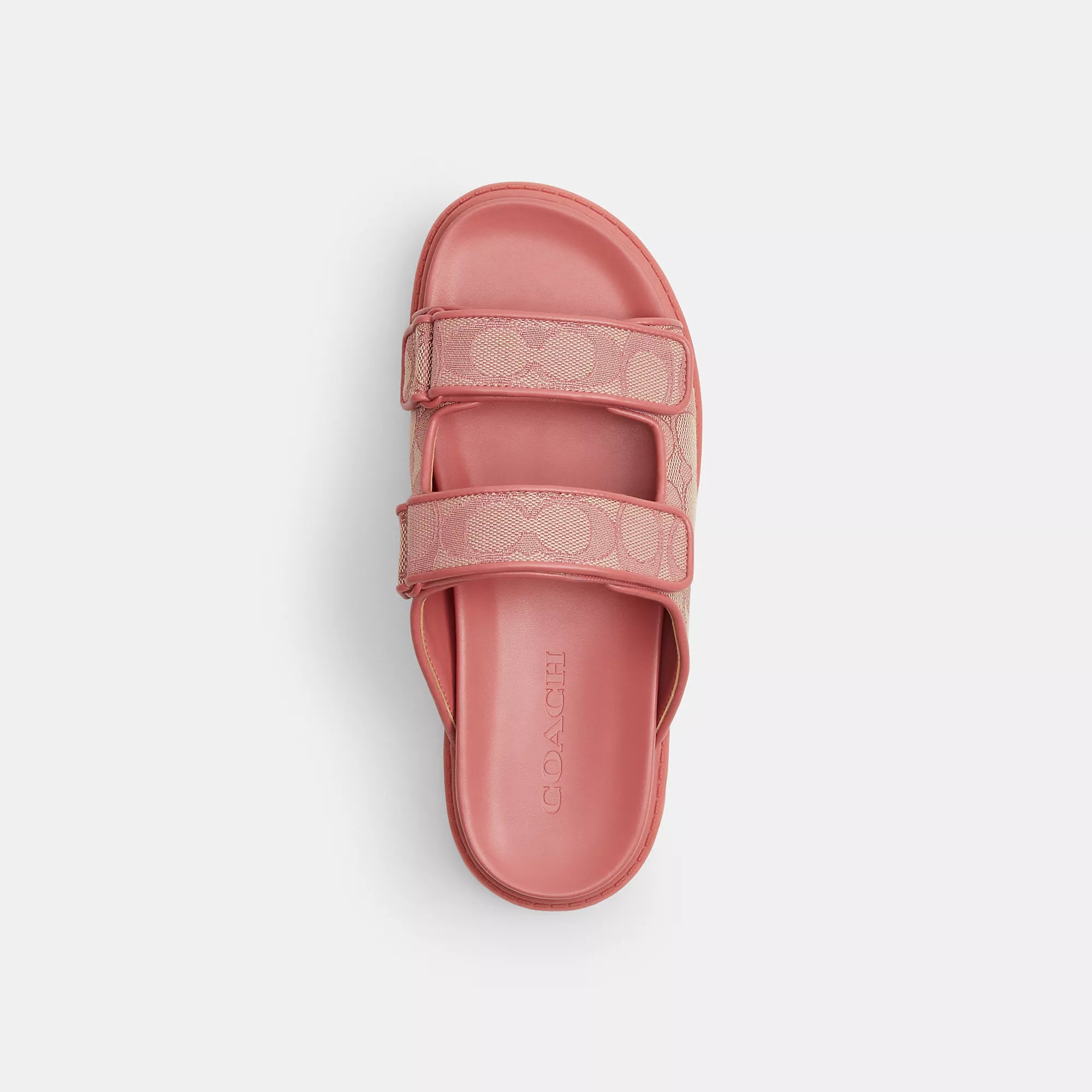 Coach Outlet Two Band Sport Slide In Signature Jacquard, Oak/Maple — фото 3
