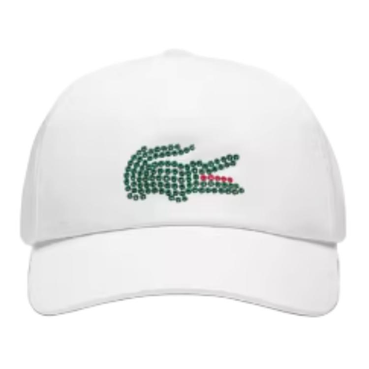 

LACOSTE Хлопковая бейсболка унисекс белая, White