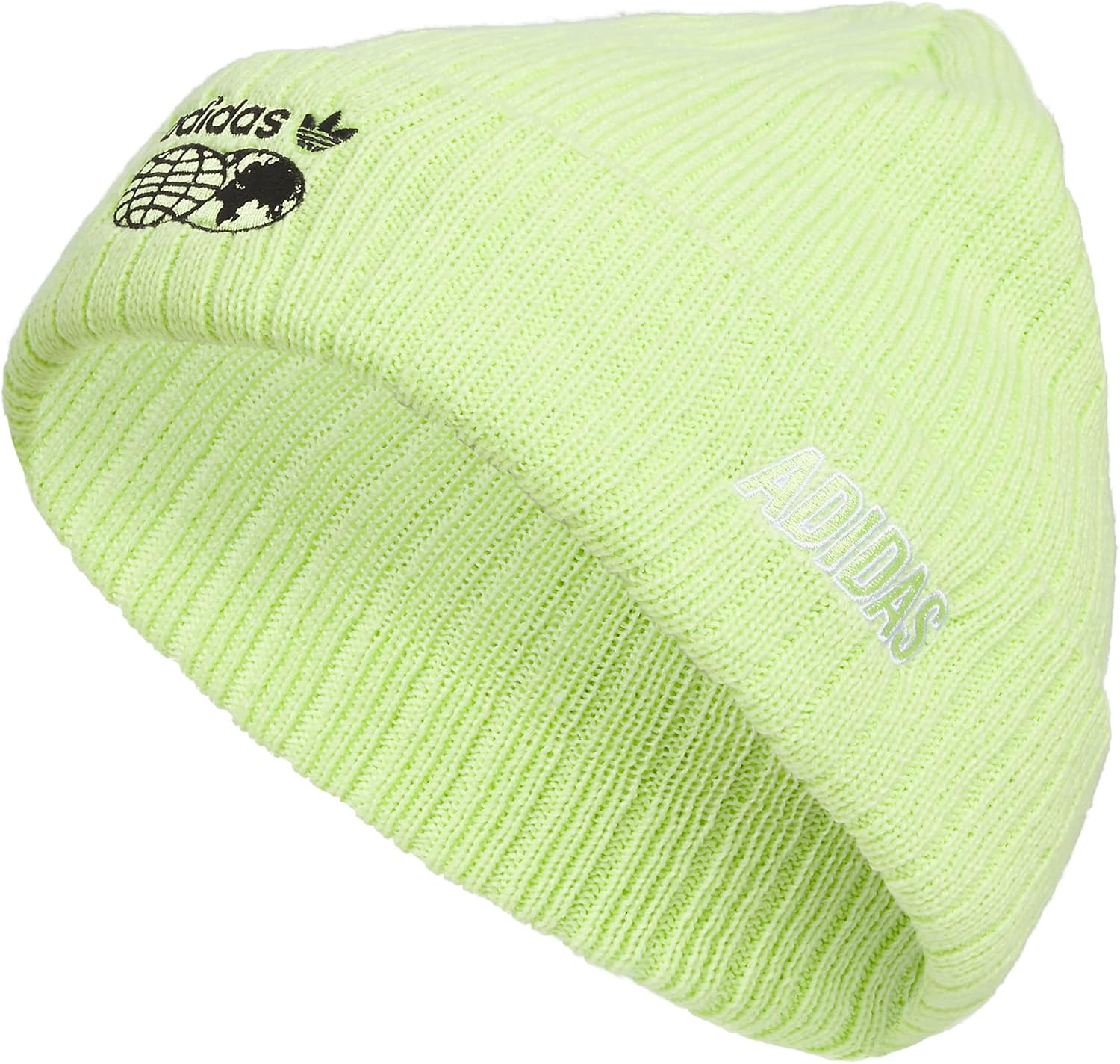 

Шапка Adidas Unisex-Adult Worldwide Cuff Fold Beanie Adidas Originals, Pulse Lime Green/Black/White