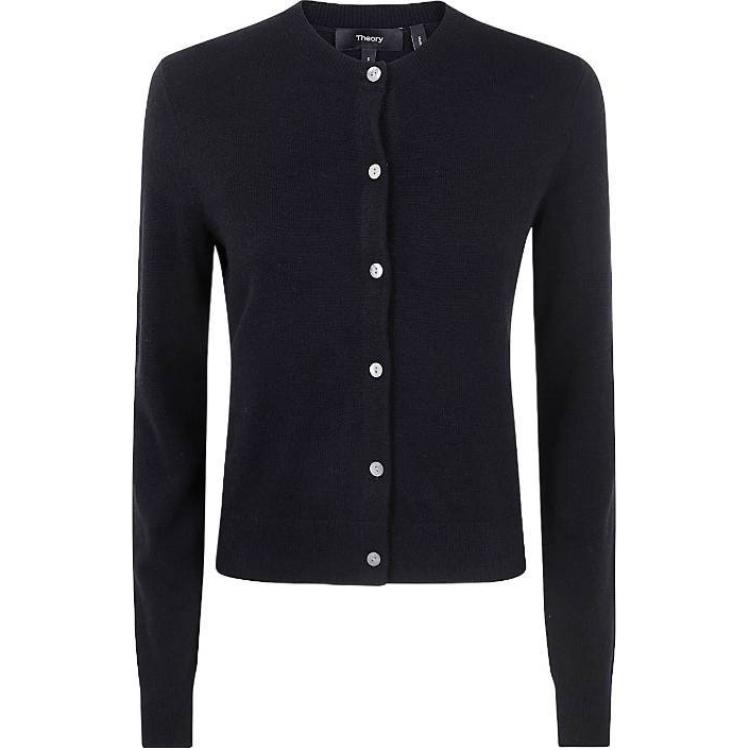 

Кардиган с круглым вырезом THEORY, черный
