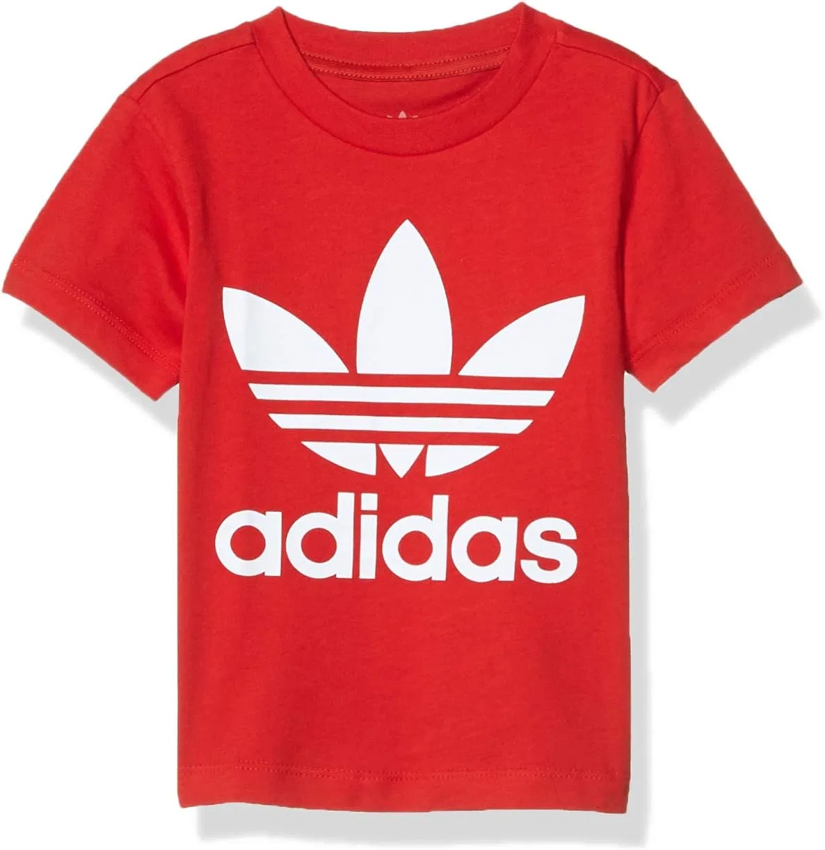 Футболка с принтом Trefoil, adidas Originals, красный/белый