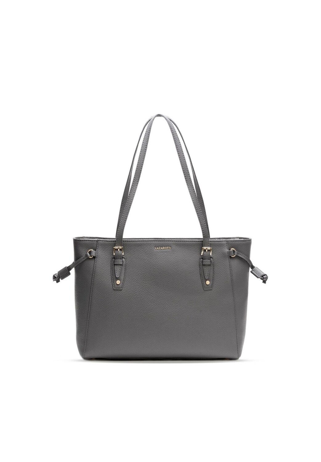 

Сумка-шоппер Bologna Leather кожаная 36 см LAZAROTTI, серый
