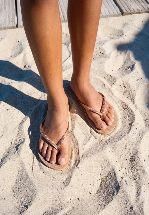 Тапочки для бассейна Havaianas Slim, розовое золото — фото 2