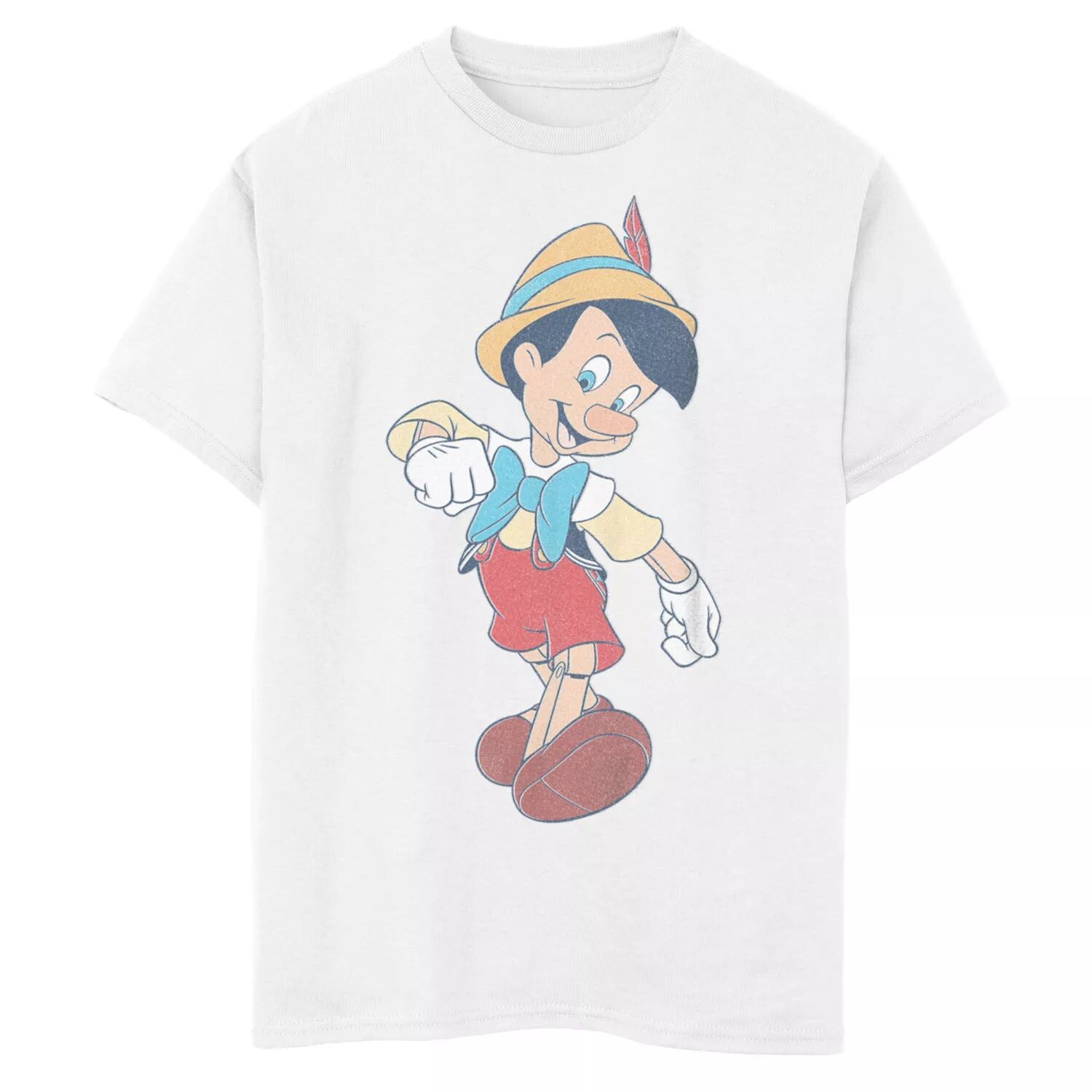 

Винтажная футболка с изображением портрета Disney's Pinocchio для мальчиков 8–20 лет Disney, белый