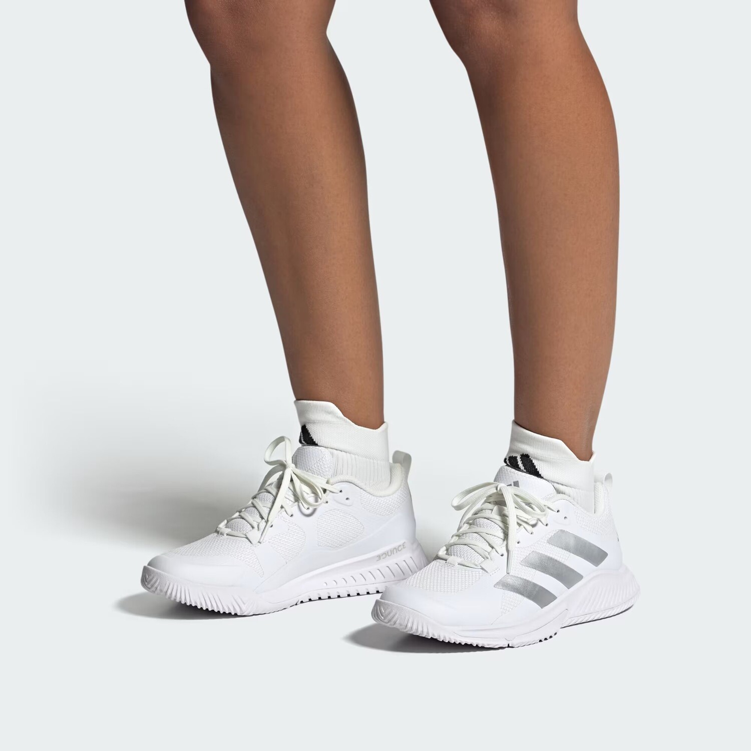 Кроссовки Court Team Bounce 2.0 Adidas, цвет Cloud White/Silver Metallic/Grey One — фото 3