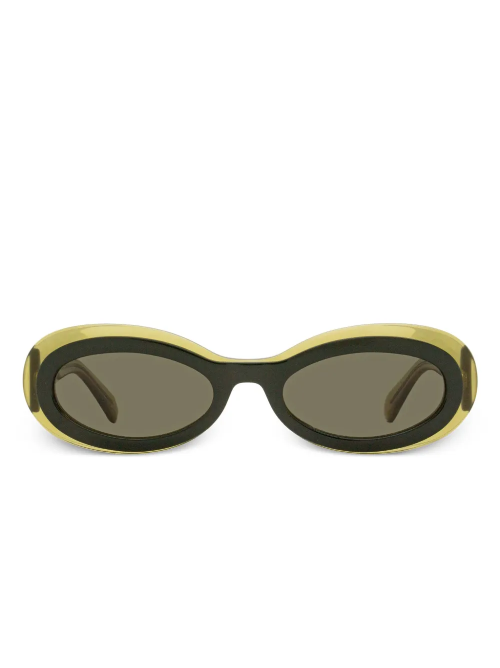 

Солнцезащитные очки в овальной оправе Ferragamo Eyewear, зеленый