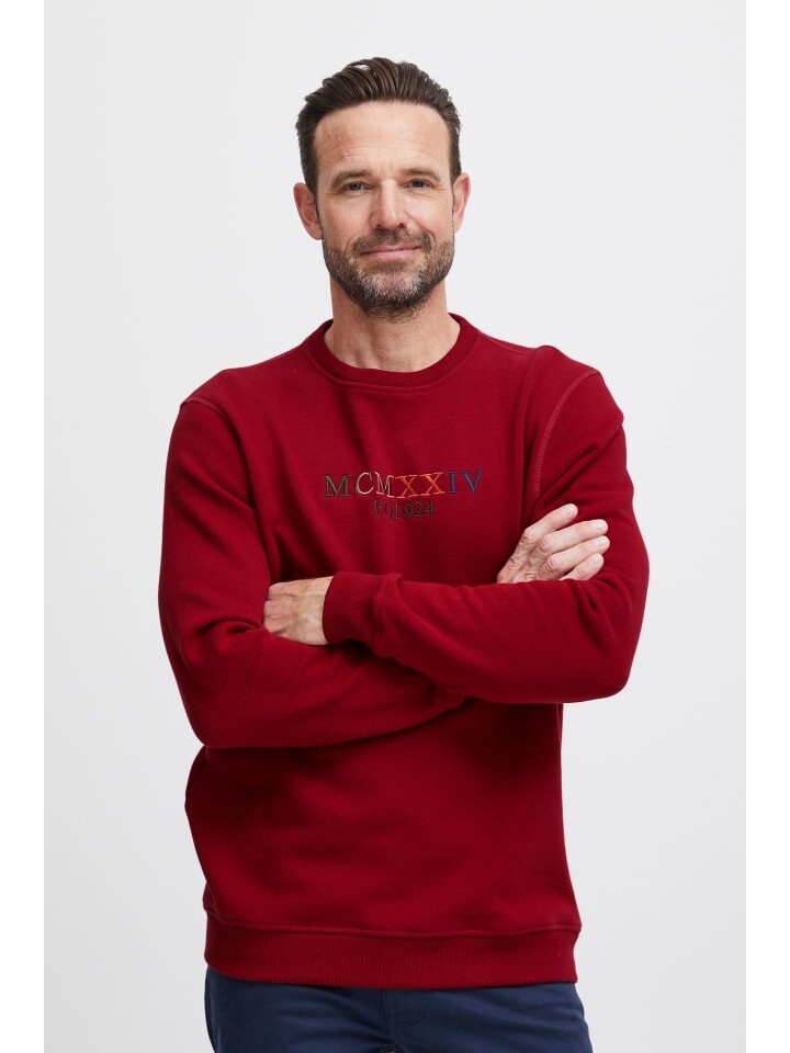 

Толстовка FQ1924 Rundhalspullover FQWilliam 21900559 Cooler Sweatshirtpullover mit Stickerei, красный