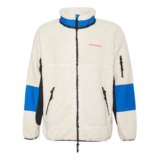 

Куртка Converse Sherpa Jacket Polar Fleece Stay Warm Colorblock Casual Stand Collar 10018039-101, Бежевый, Куртка Converse Sherpa Jacket Polar Fleece Stay Warm Colorblock Casual Stand Collar 10018039-101