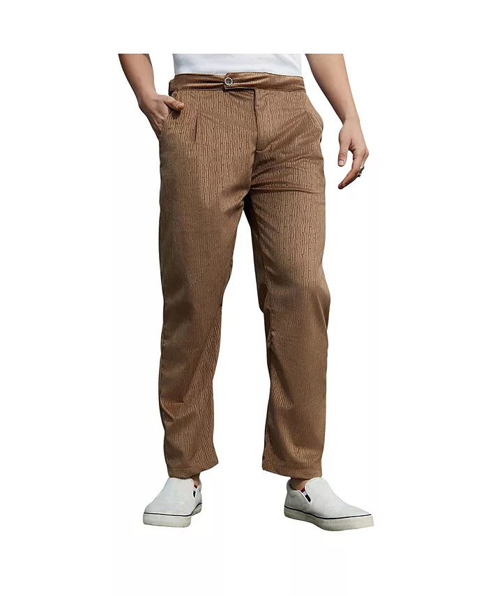 

Мужские шоколадно-коричневые брюки с прожилками Veined Tailored Campus Sutra, коричневый
