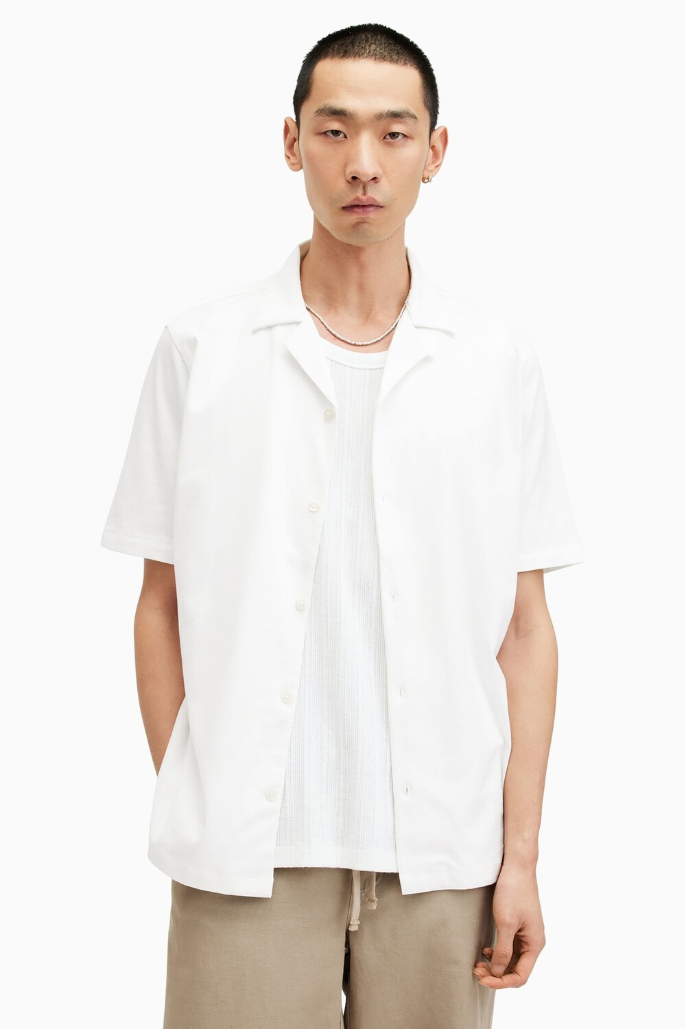 

Рубашка Allsaints Hudson с короткими рукавами All Saints, белый