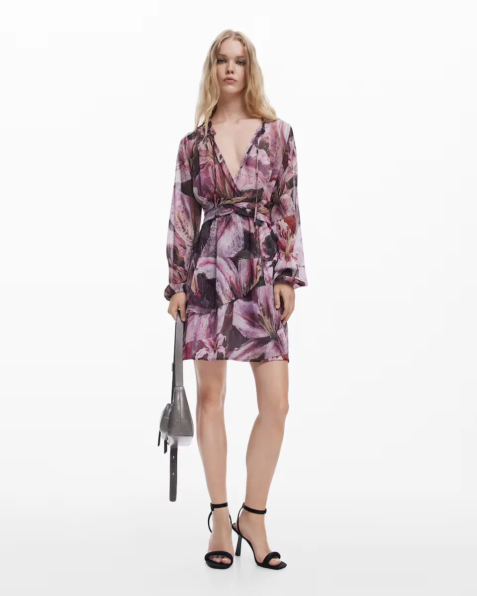

Воздушное платье с орхидеями Desigual, мультиколор