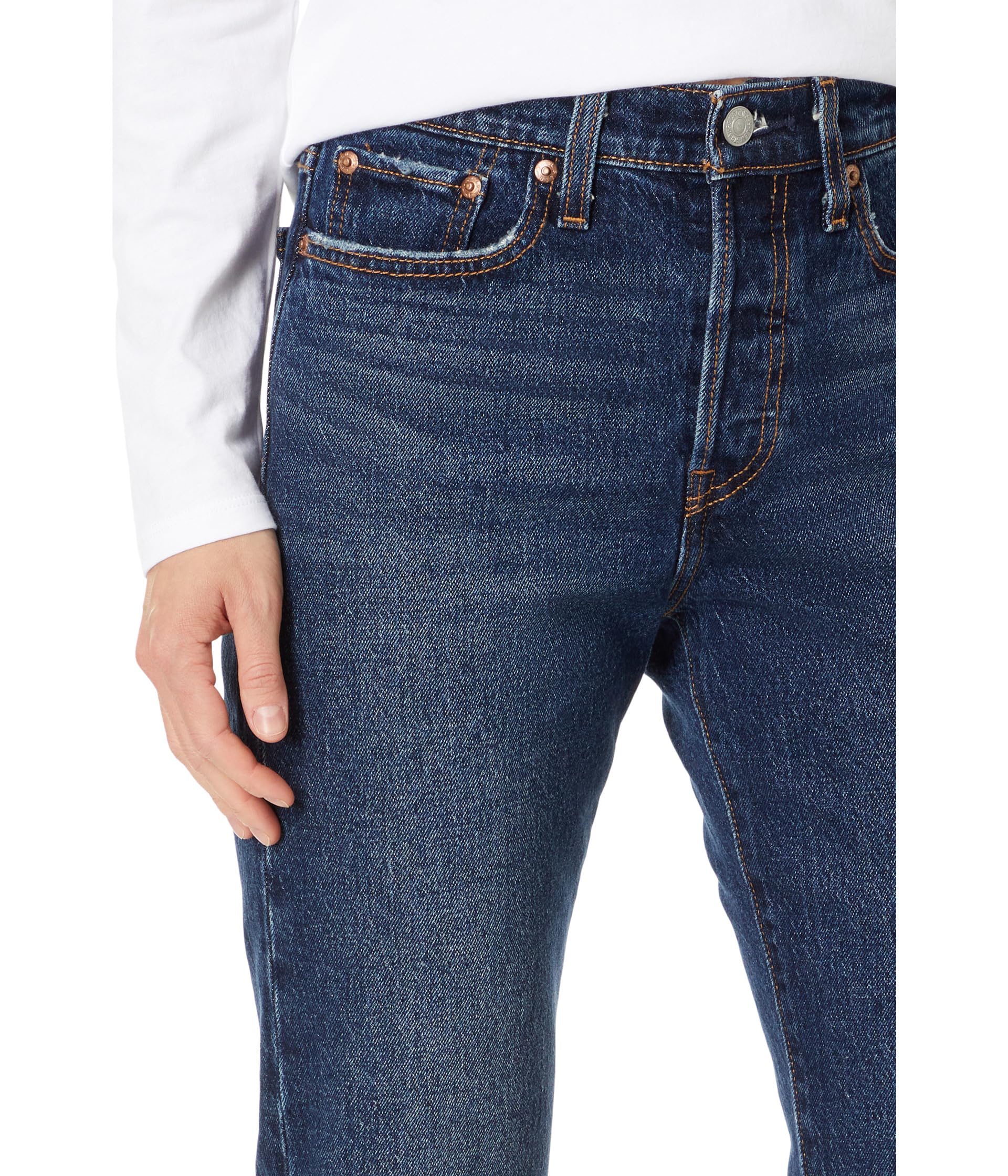 Джинсы Levi's Premium Wedgie Straight, цвет Indifferent Indigo — фото 3