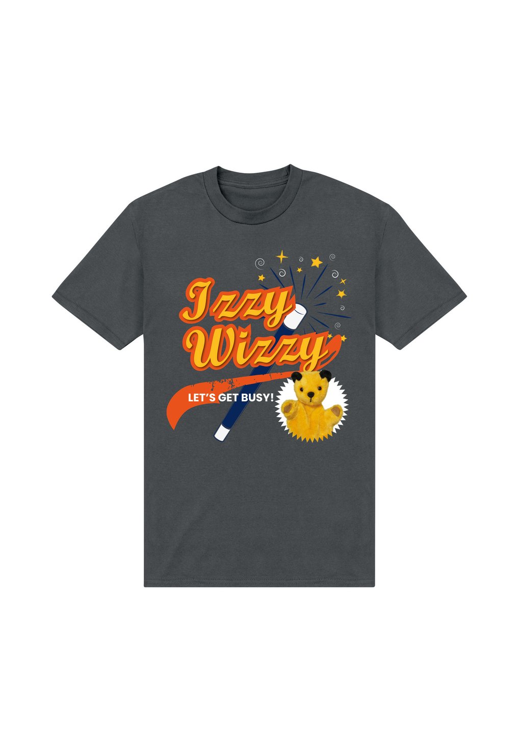 

Футболка с принтом SOOTY MAGIC WAND IZZY WIZZY LETS GET BUSY Henry Tiger, серый