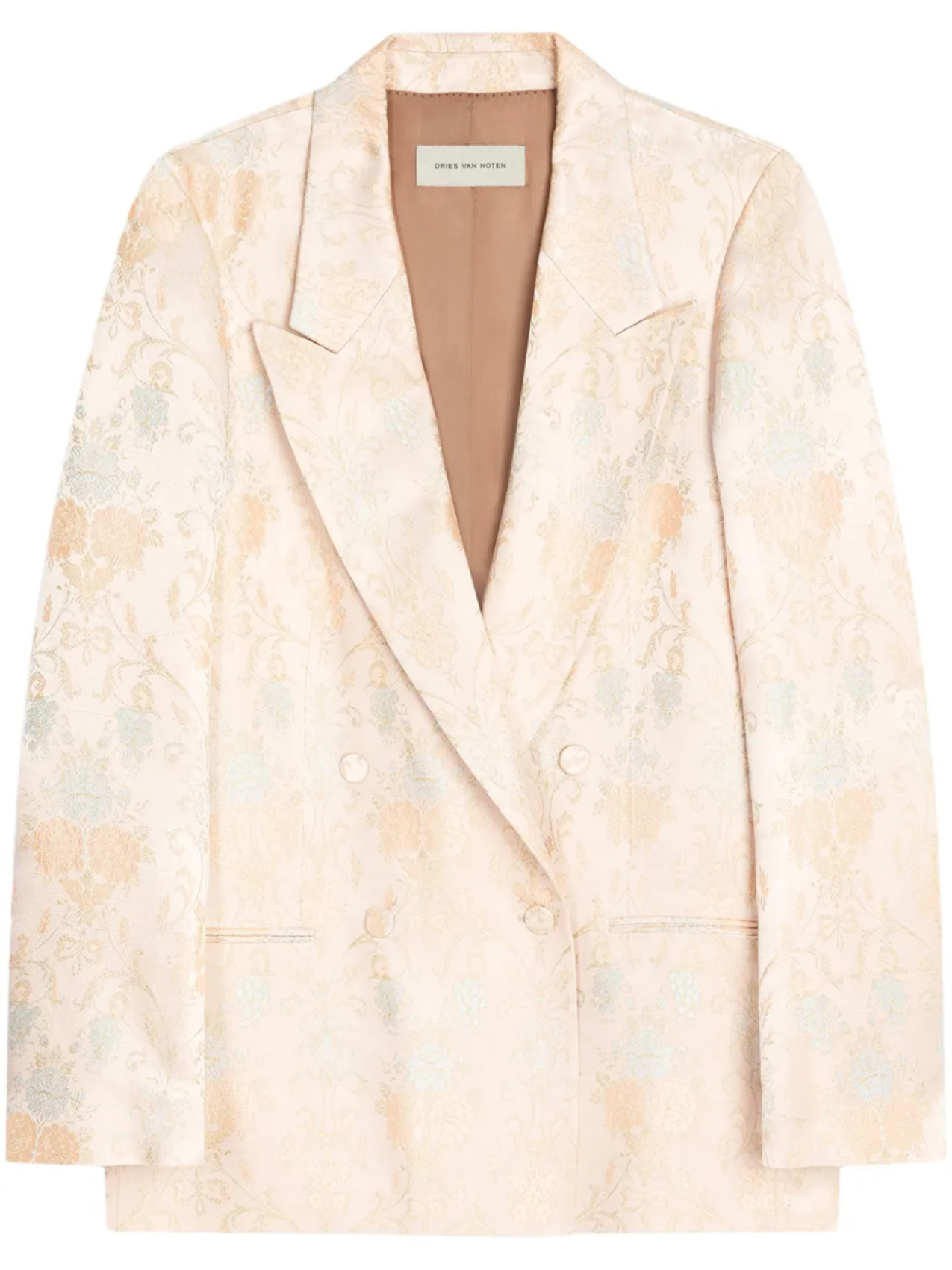 

Двубортный блейзер DRIES VAN NOTEN, розовый