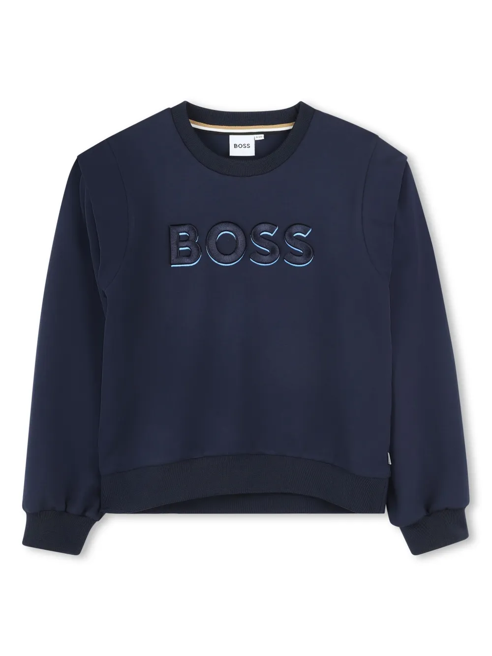 

Толстовка с вышитым логотипом Boss Kidswear, синий