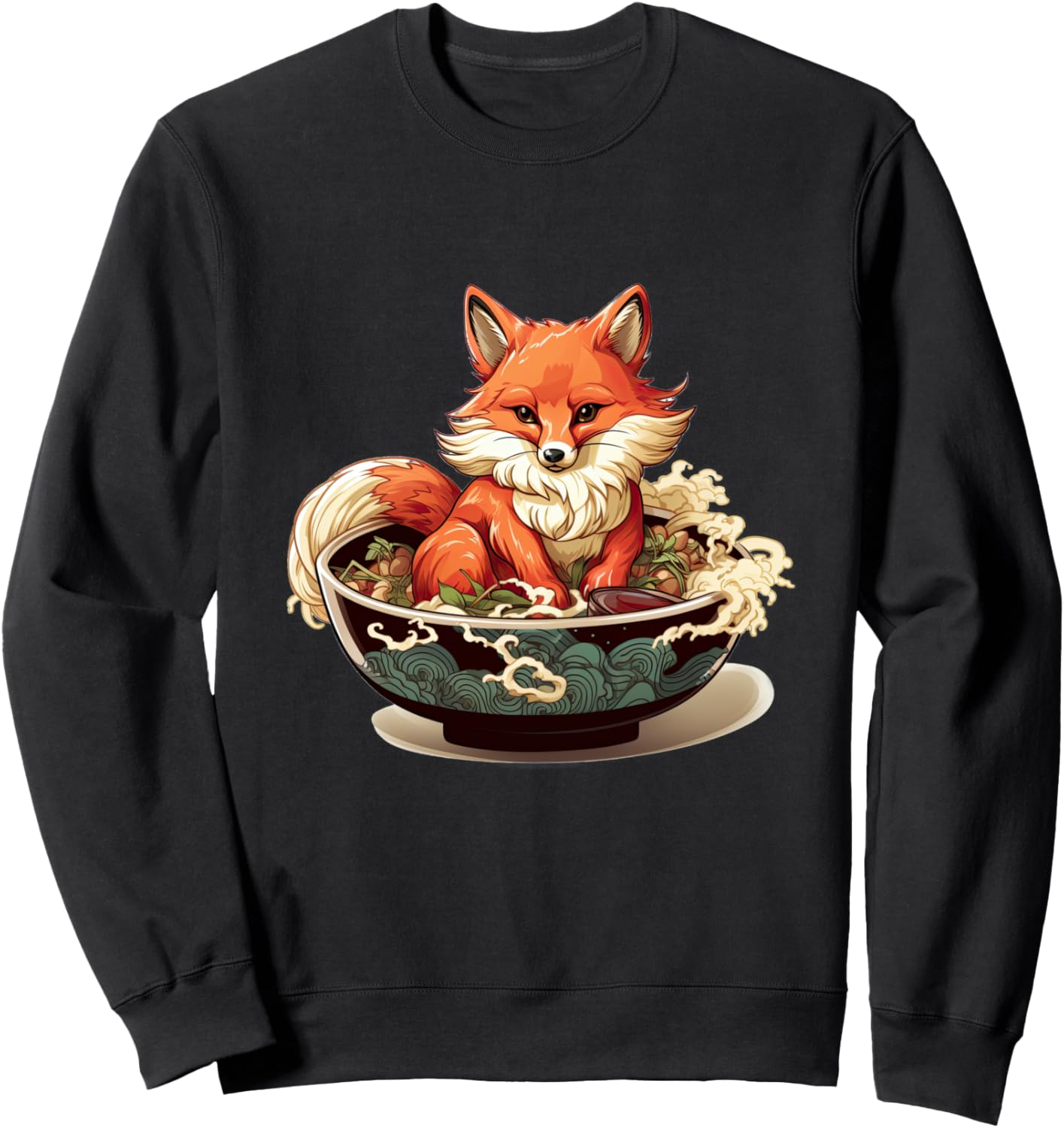 

Толстовка Japanese Ramen Eating Animal Design, черный