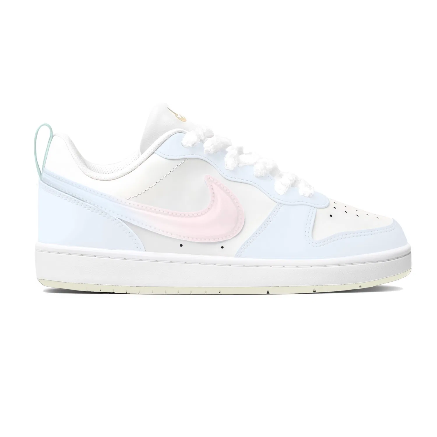 Детские скейтбординг кроссовки Court Borough Heartfelt Cloud Dream Nike сине-розовые — фото 3