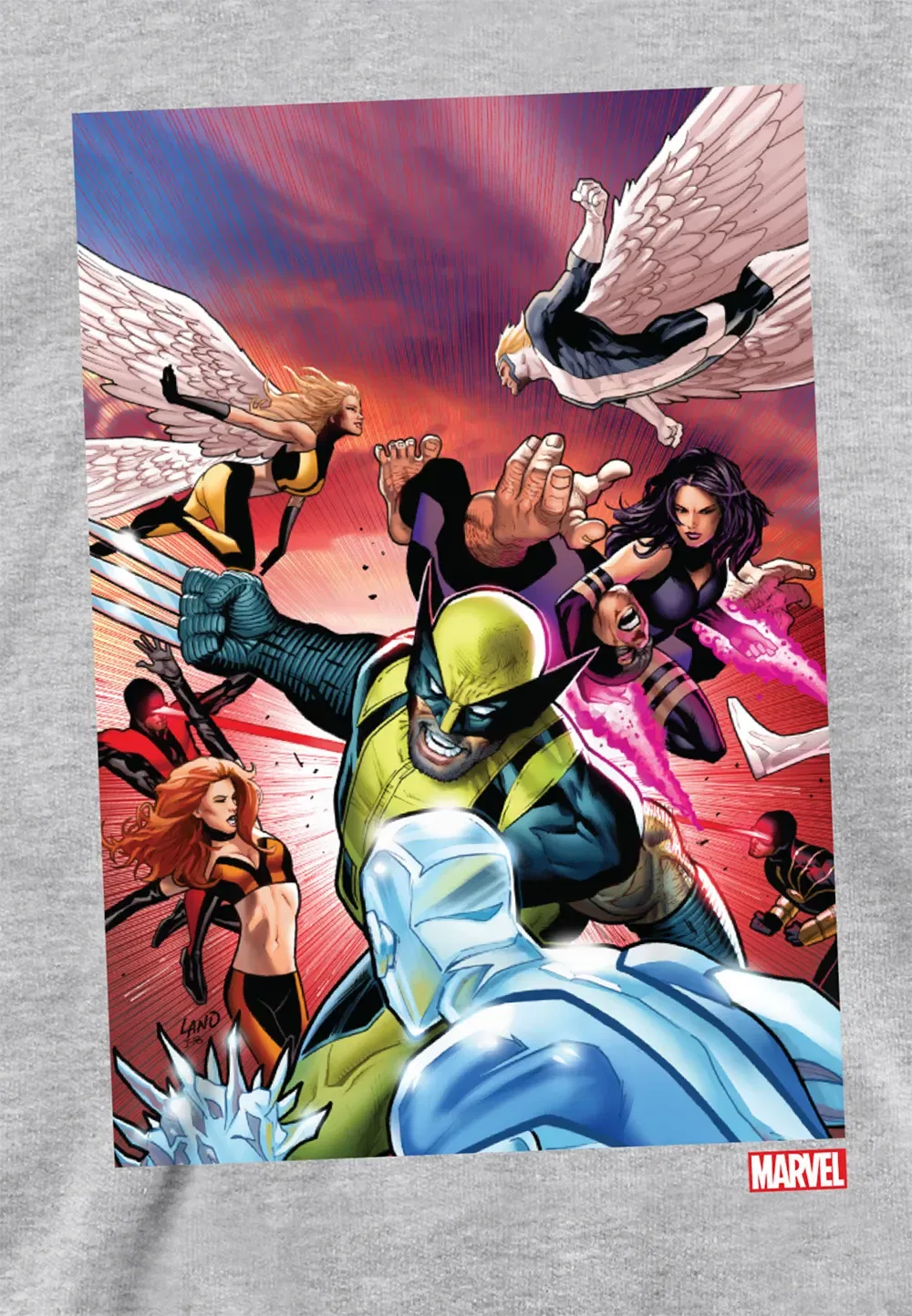 Детский худи Marvel X-Men Team Defend, серый — фото 2