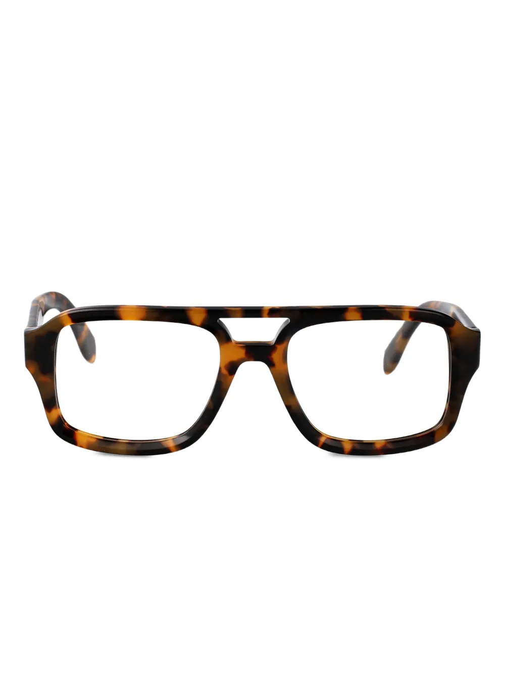 

Очки с эффектом черепахового панциря Palm Angels Eyewear, коричневый