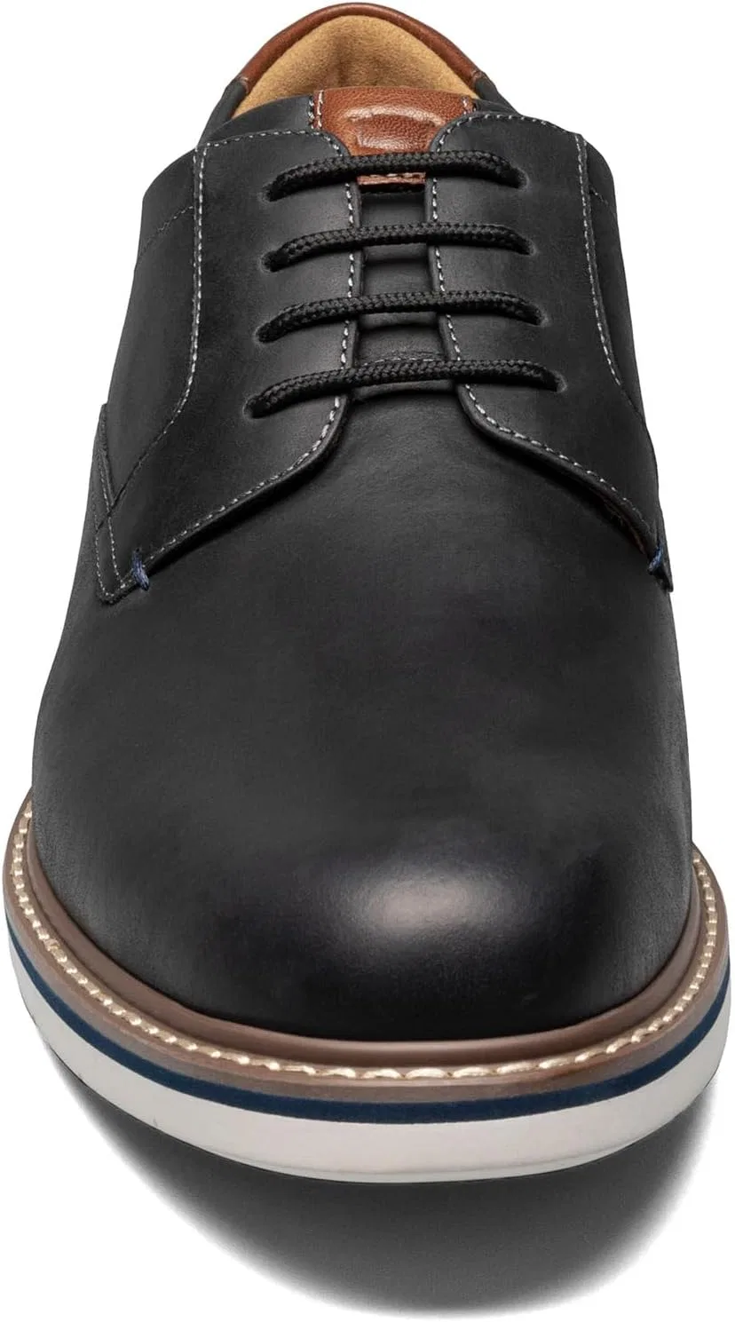 Мужские оксфорды Florsheim Norwalk с гладким носком, Black Crazy Horse — фото 4