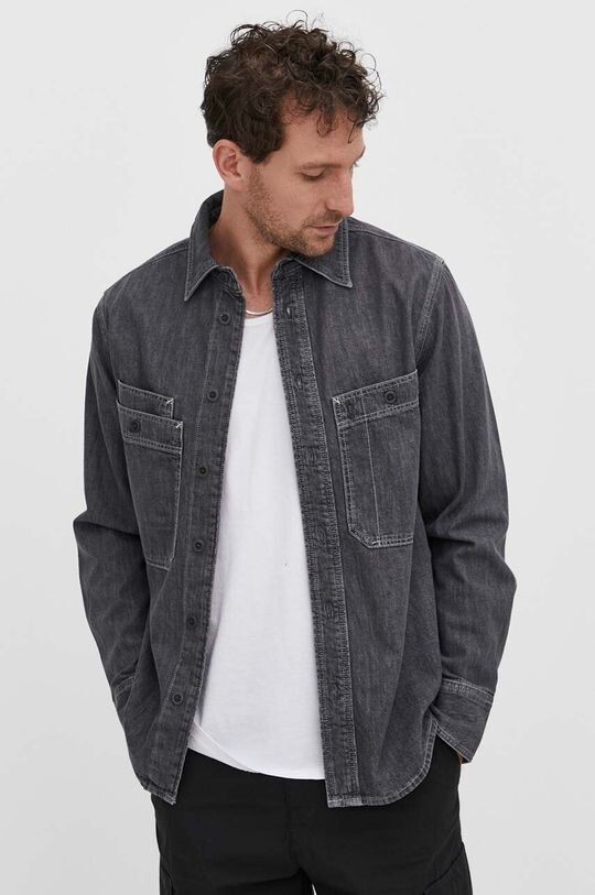 

Джинсовая рубашка G-Star Raw, серый