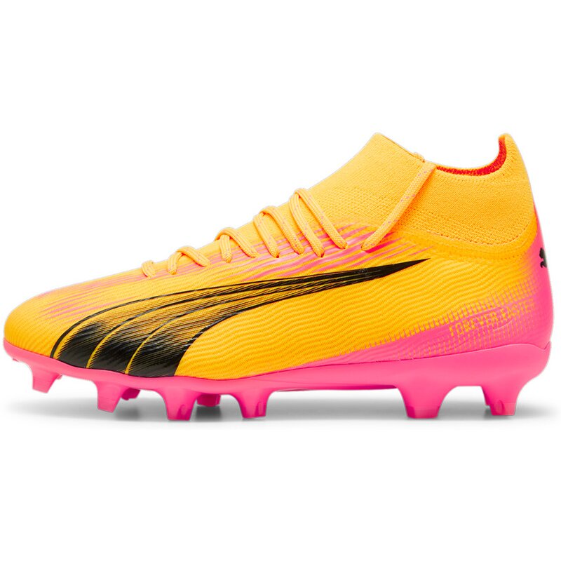 Футбольные бутсы для газона Ultra Pro FG/AG JR Puma, цвет sun stream-puma black-sunset g — фото 4