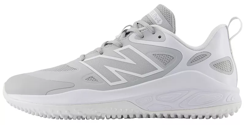 Женские кроссовки для софтбола для газона New Balance VELO v4, серый/белый — фото 3