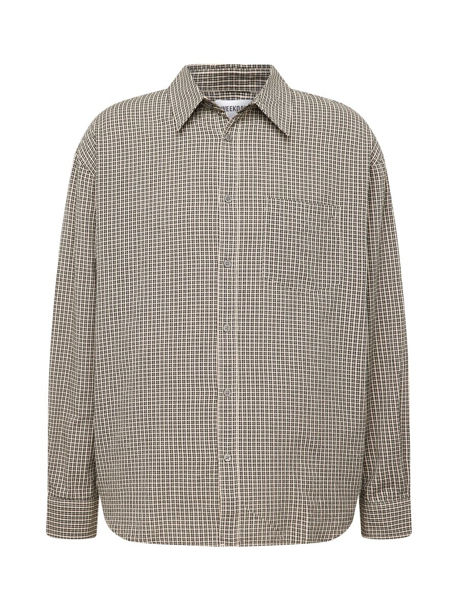 

Клетчатая рубашка WEEKDAY Comfort fit Button Up Shirt, черный