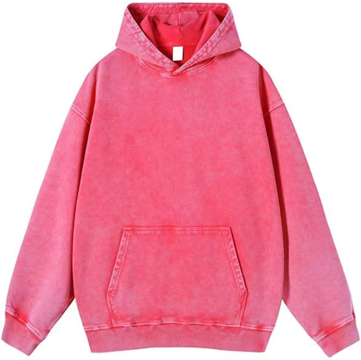 

Мужская худи с эффектом кислотной стирки, оверсайз, с капюшоном и карманом-кенгуру