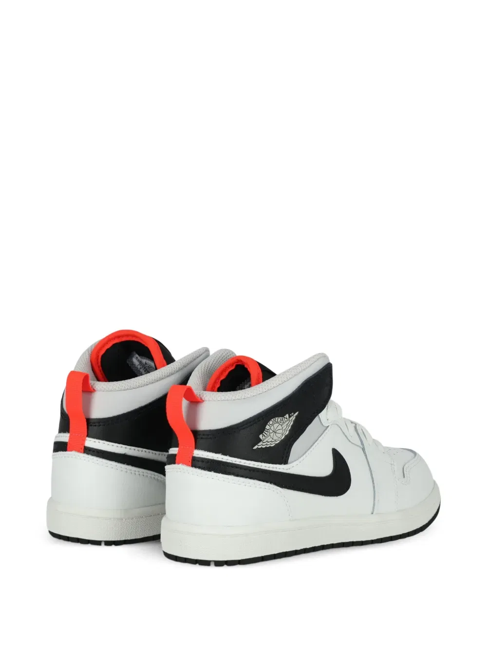 Кроссовки Air Jordan 1 Mid на шнуровке Nike Kids, белый — фото 3