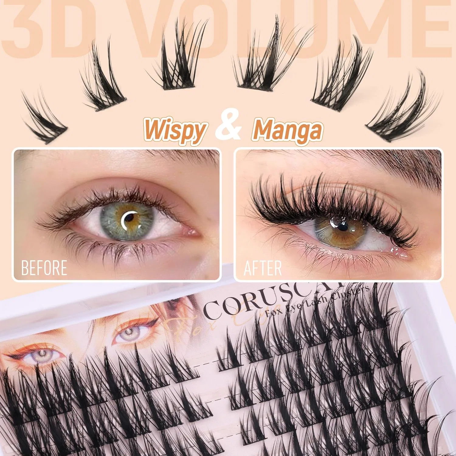 Накладные ресницы Manga Cluster Eyelashes от CORUSCATE Coruscate — фото 2