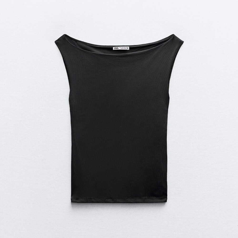 

Топ Zara Polyamide, черный