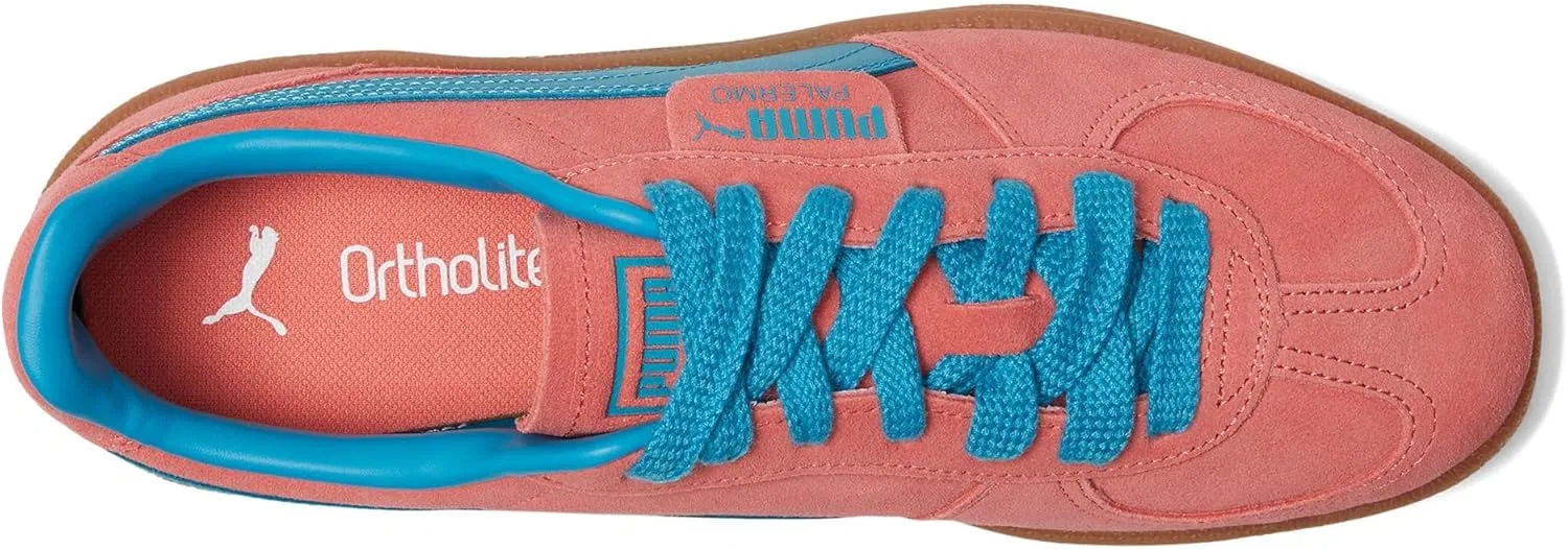Кроссовки мужские PUMA Palermo Leather, Peach Frost/Tropical Blue — фото 2