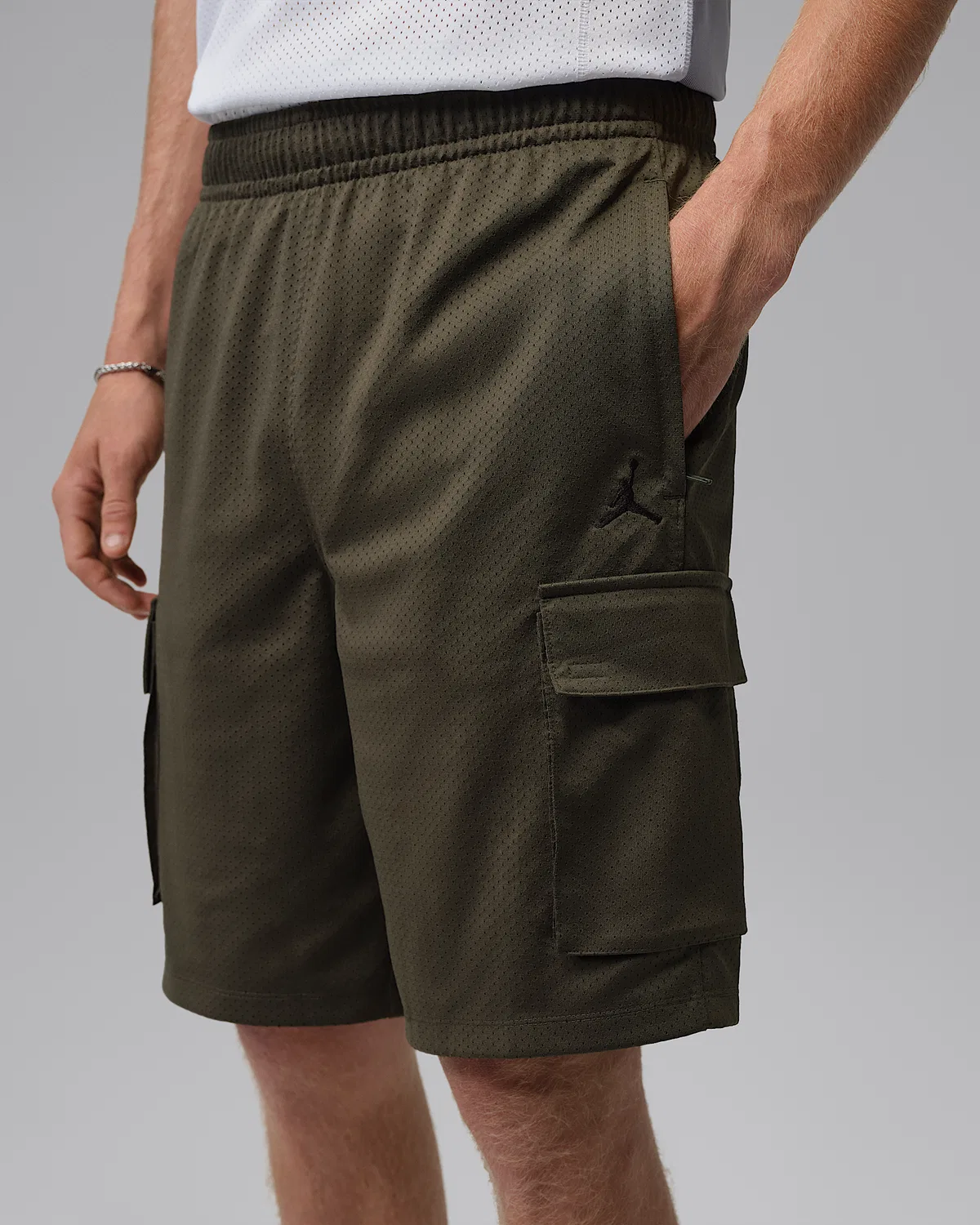 Мужские карго-шорты Jordan Brooklyn, Cargo Khaki/Black — фото 2