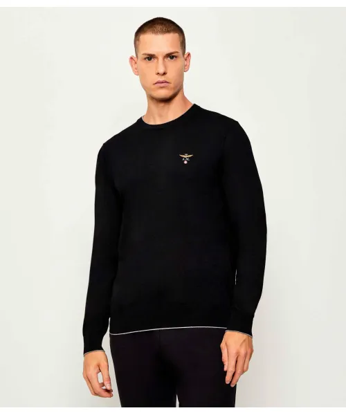 

Шерстяной свитер Regular fit Aeronautica Militare, черный