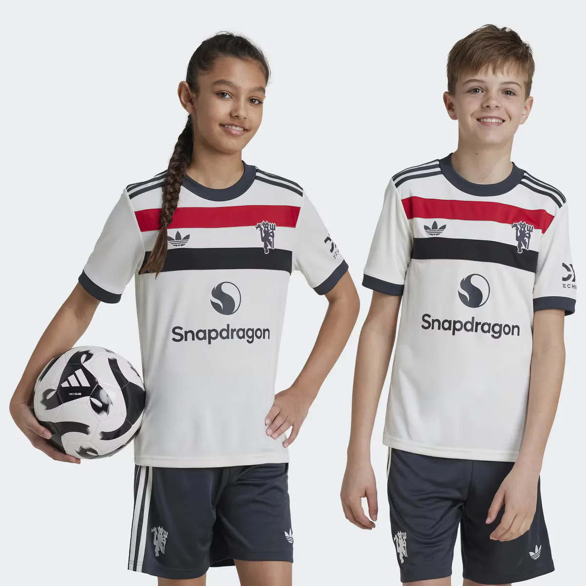 

Детская 3-я форма Manchester United FC 2024-2025 Adidas футболка, белый